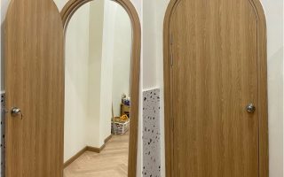 Mẫu cửa vòm nhựa Composite Năm 2024 – Cửa phòng ngủ